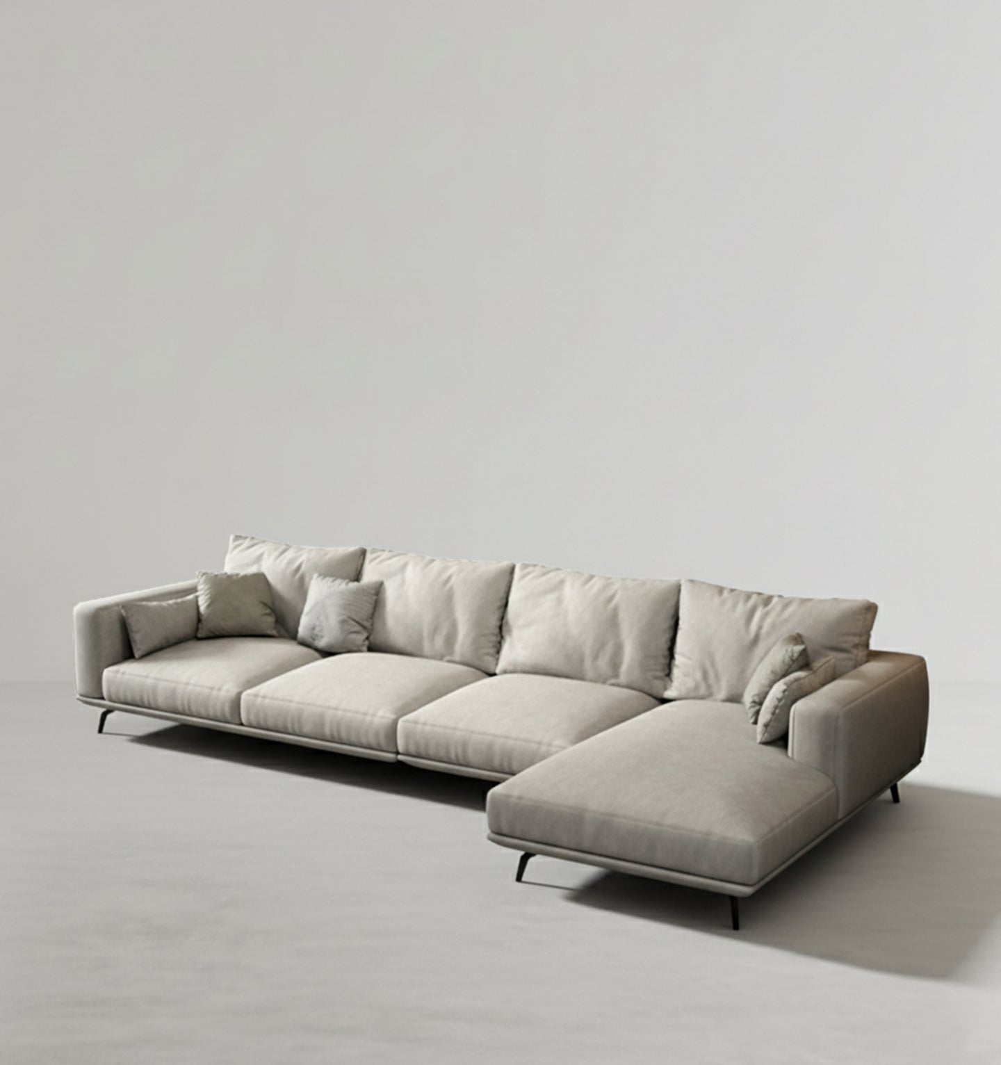 NR23 Three Seater Corner Sofa, Leathaire - Miola
