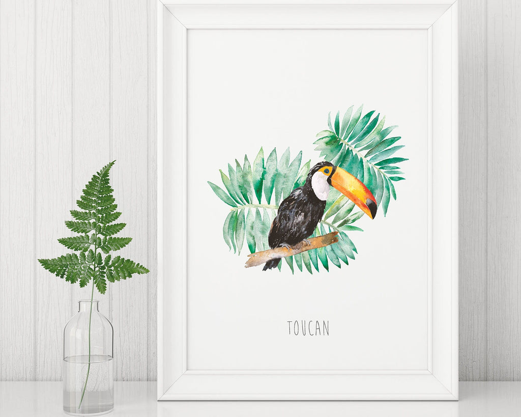 Colourful Toucan Art Print - Vibrant Hand-painted Design