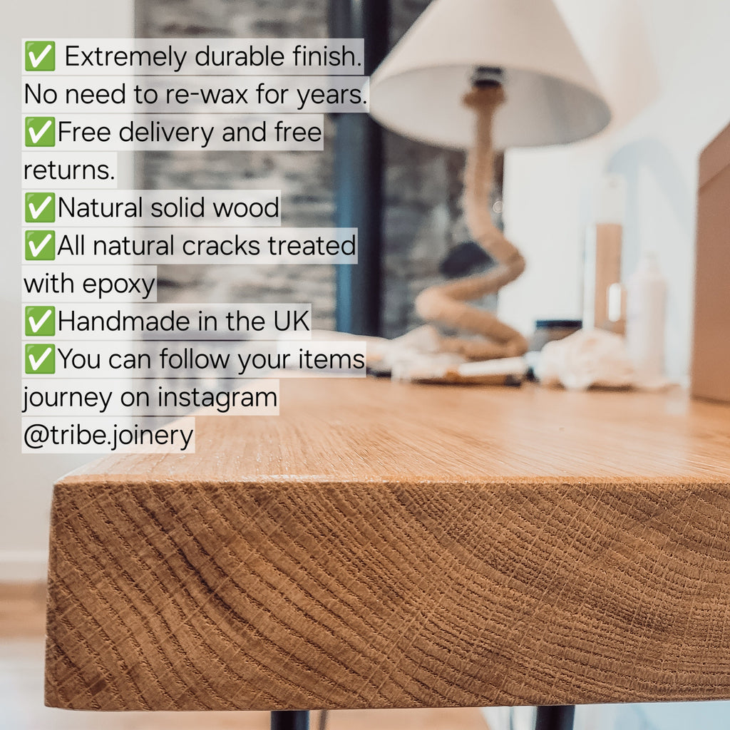 VIOT Low Solid Wood Chunky TV Unit