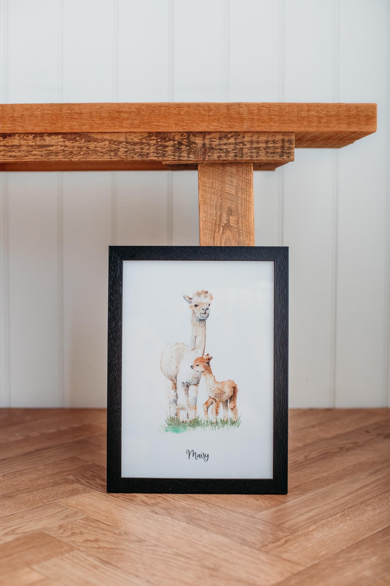 Personalised Alpaca Watercolour Art Print