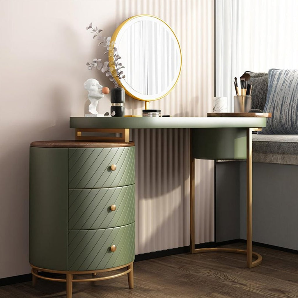 Tandy Dressing Table With LED Mirror, White, Makeup Vanity - Miola