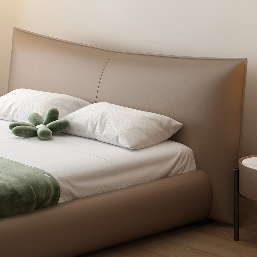 Kai King Size Bed With Storage, Super King Size With Storage, Real Leather - Miola