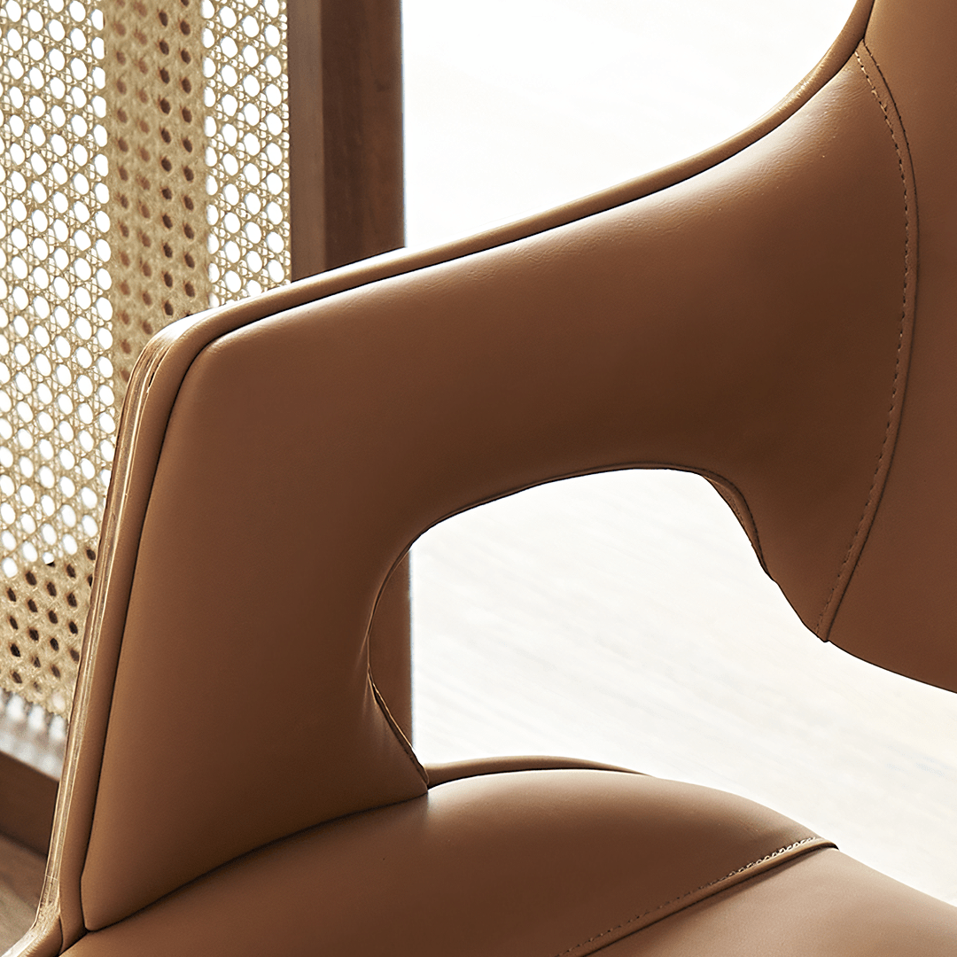 Drake Office Chair, Tan Leather, Reclining & Swivel - Miola