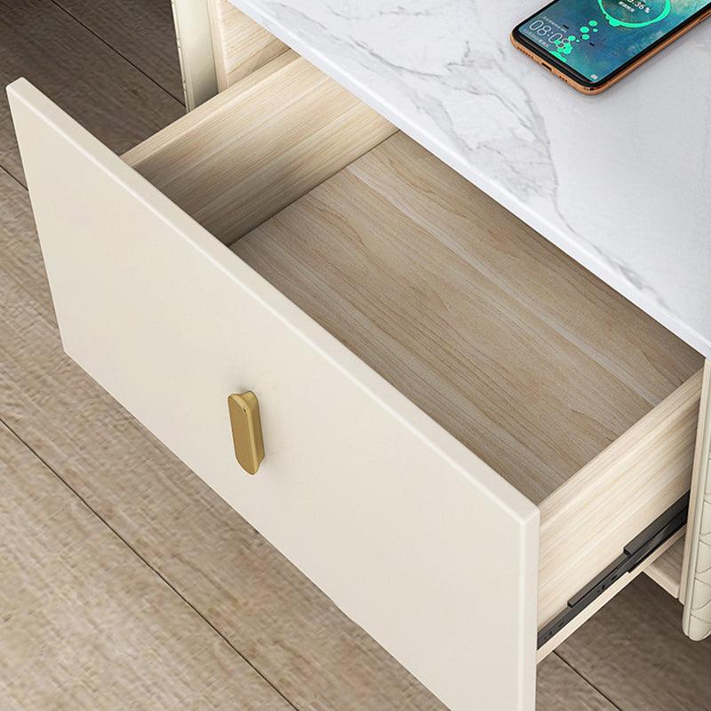 Taro Bedside Table, Cream - Miola