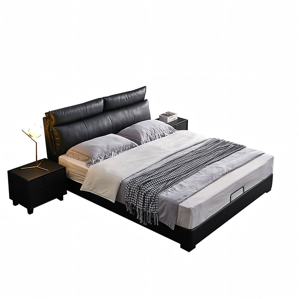Luca King Size Superking Size Bed, Leather - Miola