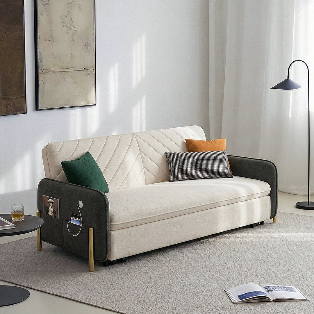 Aditi Two Seater Sofa Bed, Green - Miola