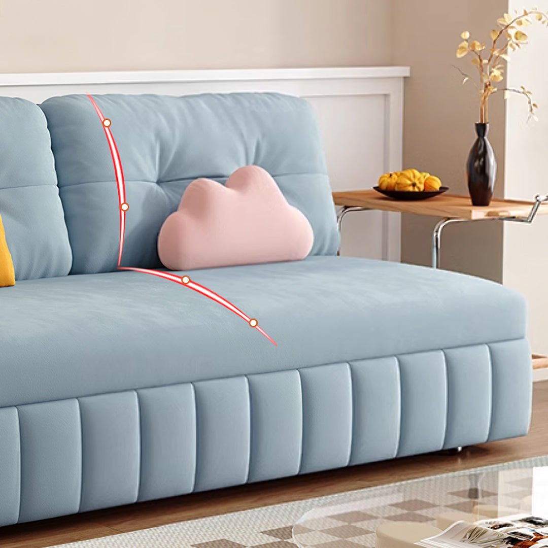 Mehta Single Seater Sofa Bed, Two Seater Sofa Bed, Blue - Miola