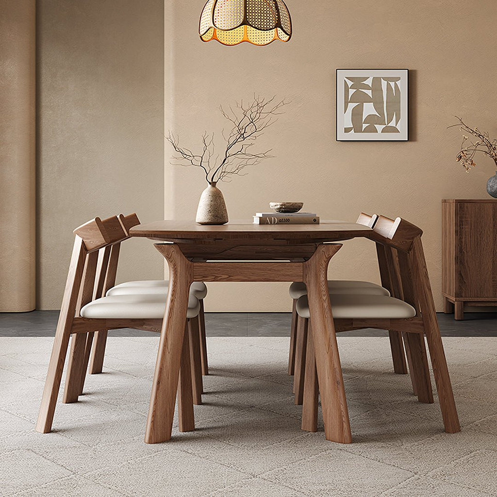 Aitken Round Folding Dining Table, Solid Wood - Miola