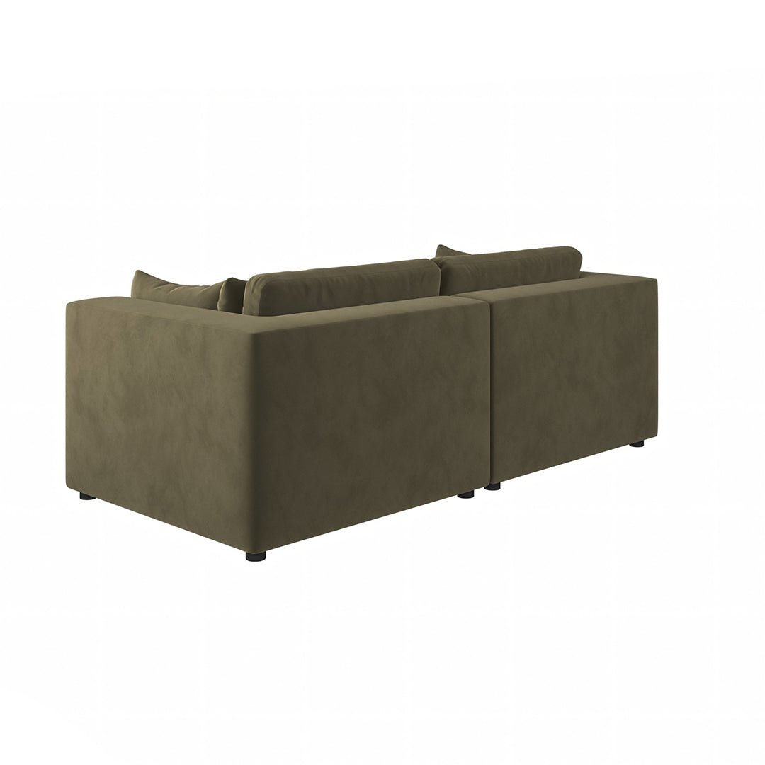 Makhmudov Loveseat Sofa, Two Seater Sofa, Velvet - Miola