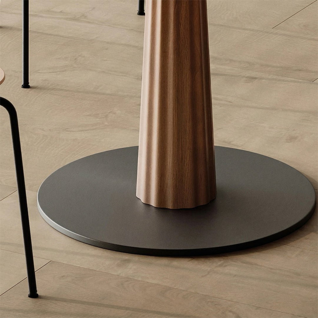 Anderson Small Round Dining Table, Sintered Stone & Solid Wood - Miola