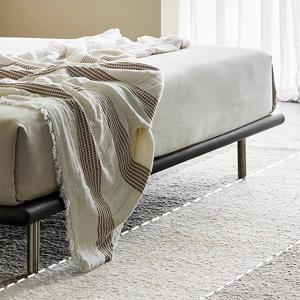 Ines Floating Bed, King Size, Super King Size Bed, Real Leather - Miola