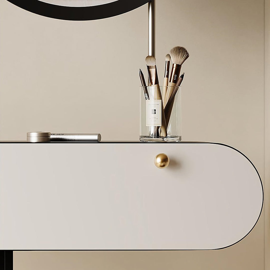 Suzuki Small Dressing Table With Mirror, Slimline Dressing Table - Miola