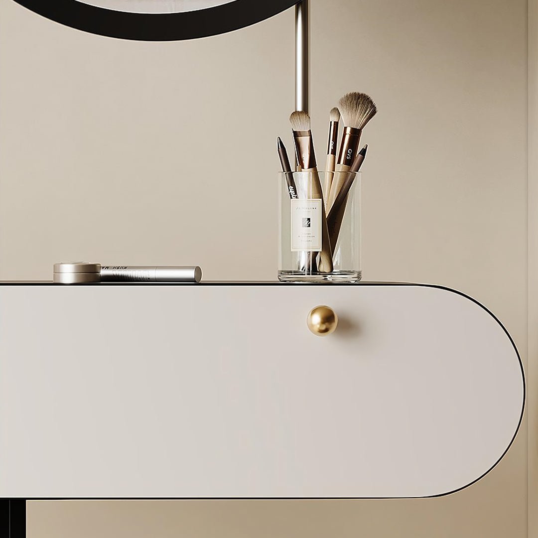 Suzuki Small Dressing Table With Mirror, Slimline Dressing Table - Miola