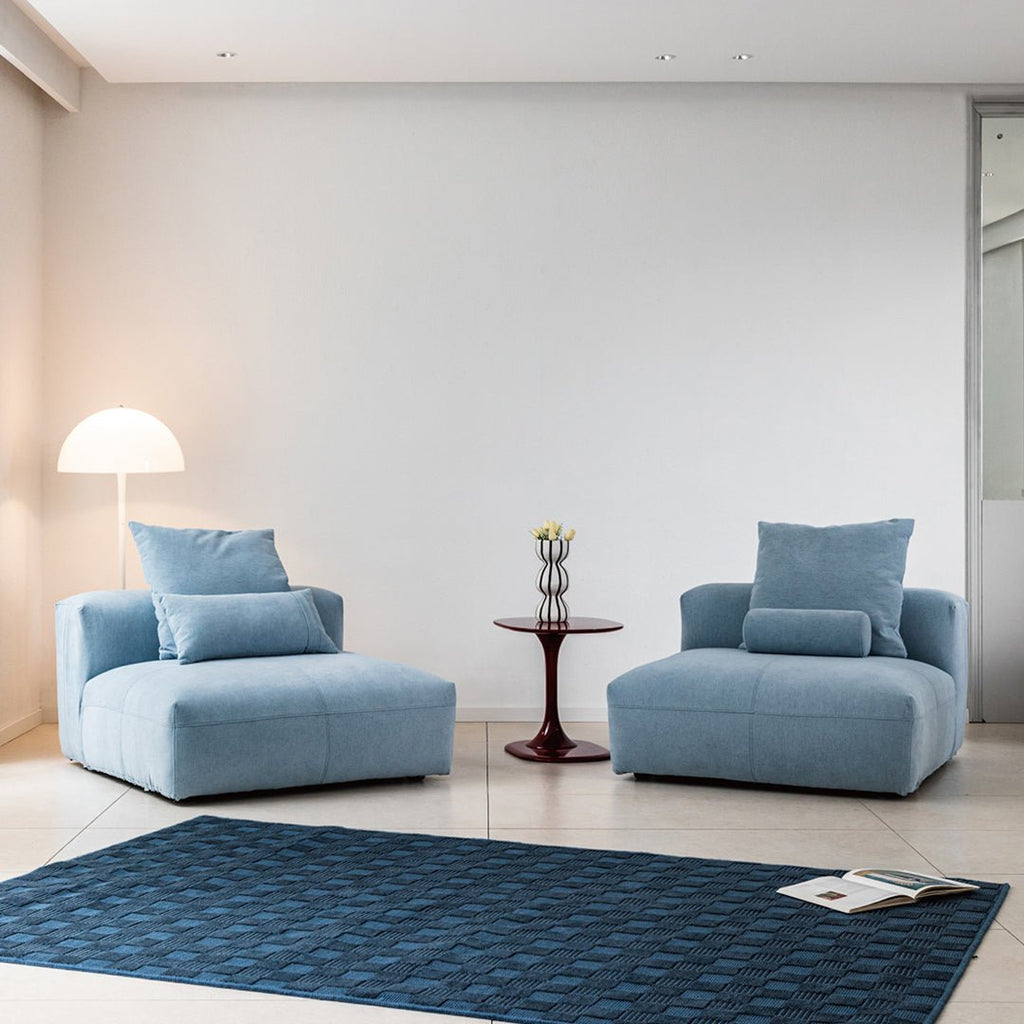 Gagnon Modular Sofa, Two Seater Sofa, Blue - Miola