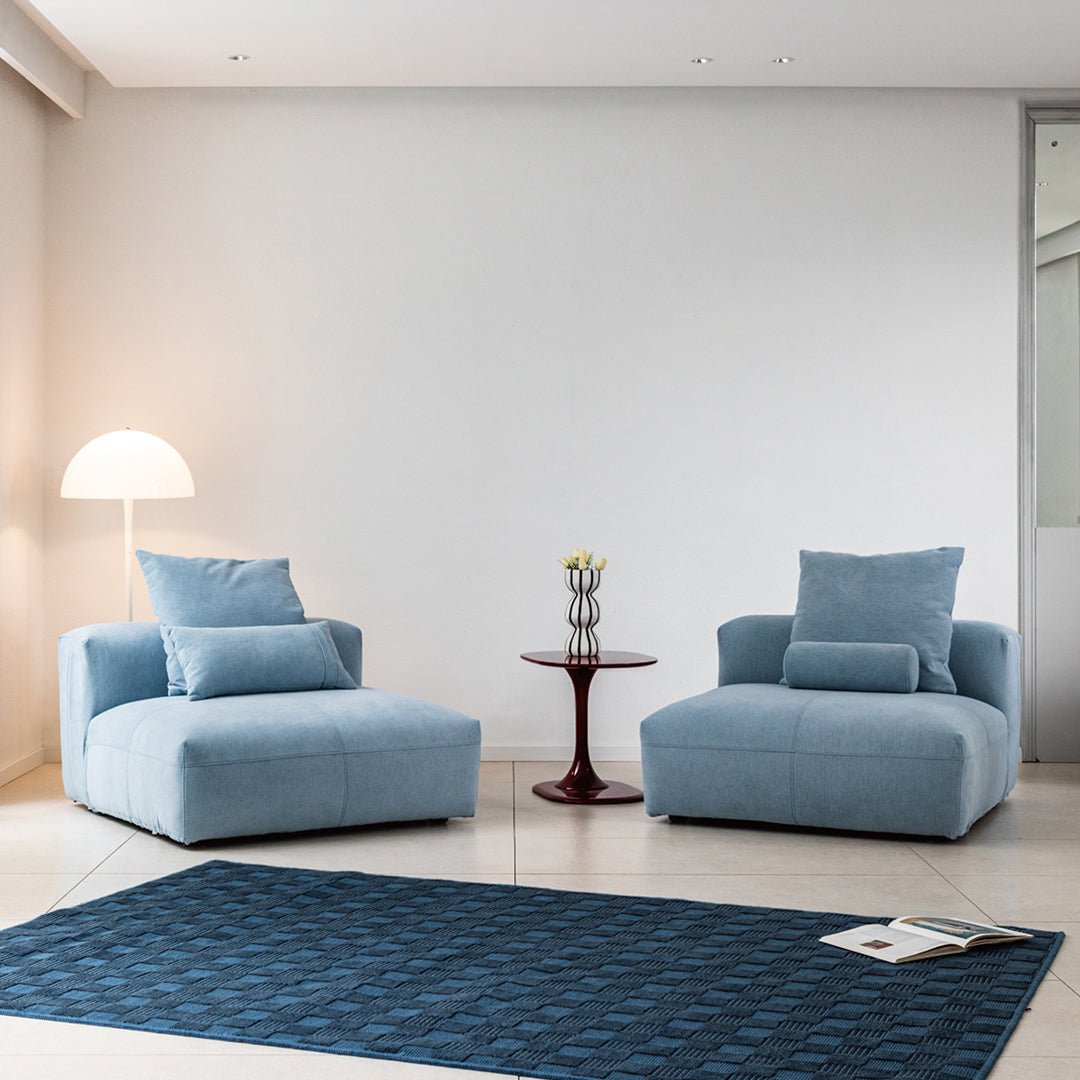 Gagnon Modular Sofa, Two Seater Sofa, Blue - Miola