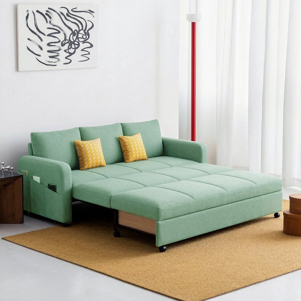 Gabriel Two Seater Sofa Bed, Linen - Miola