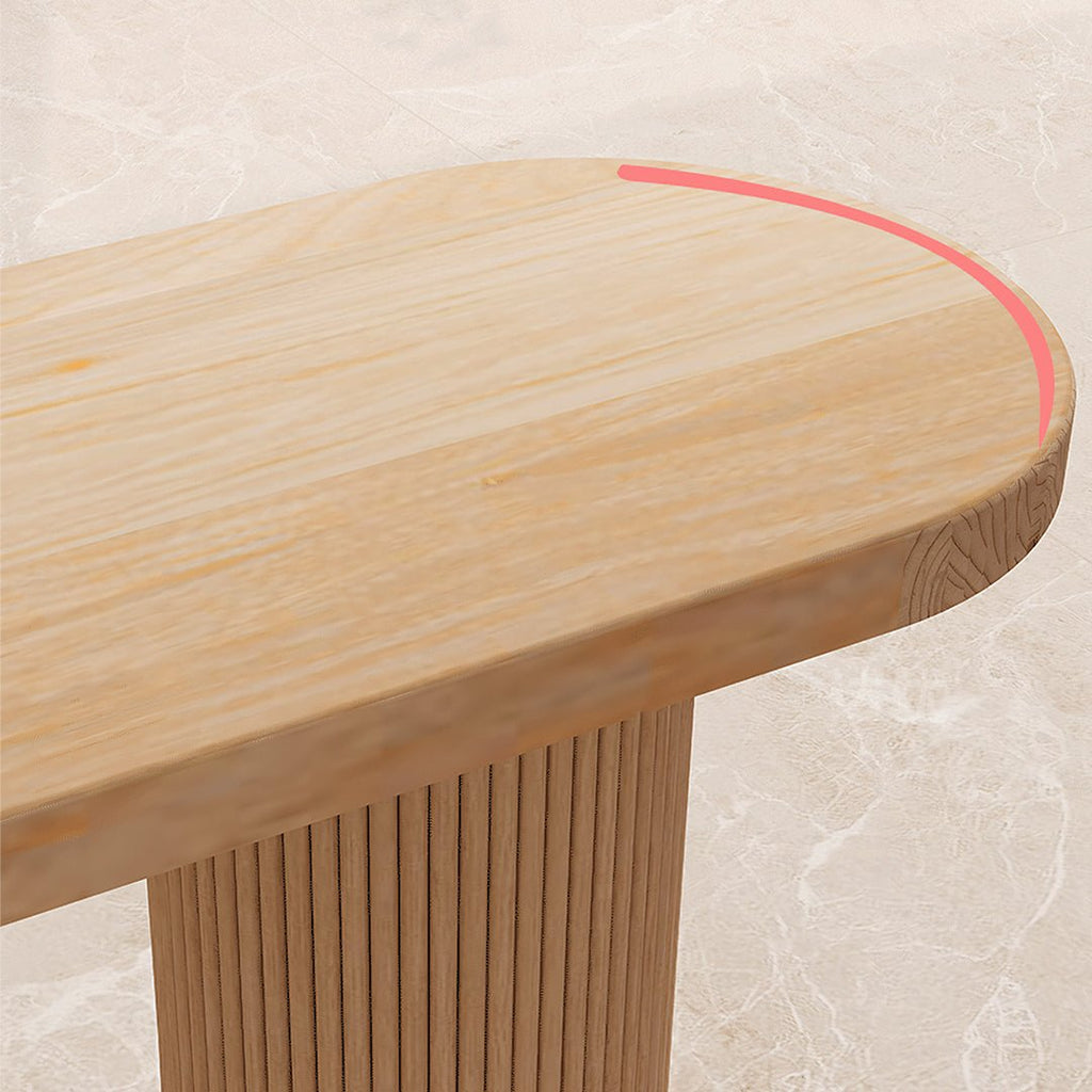 Haruki Narrow Office Desk, Solid Wood, Light Oak - Miola