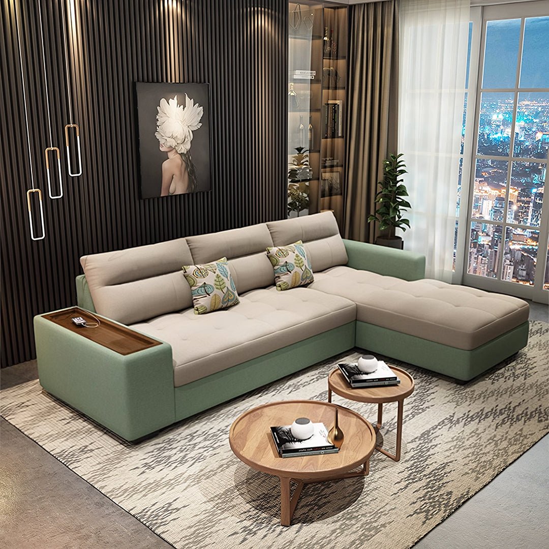 Lobo Sectional Sofa With Storage, Chaise Lounge Sofa Bed - Miola
