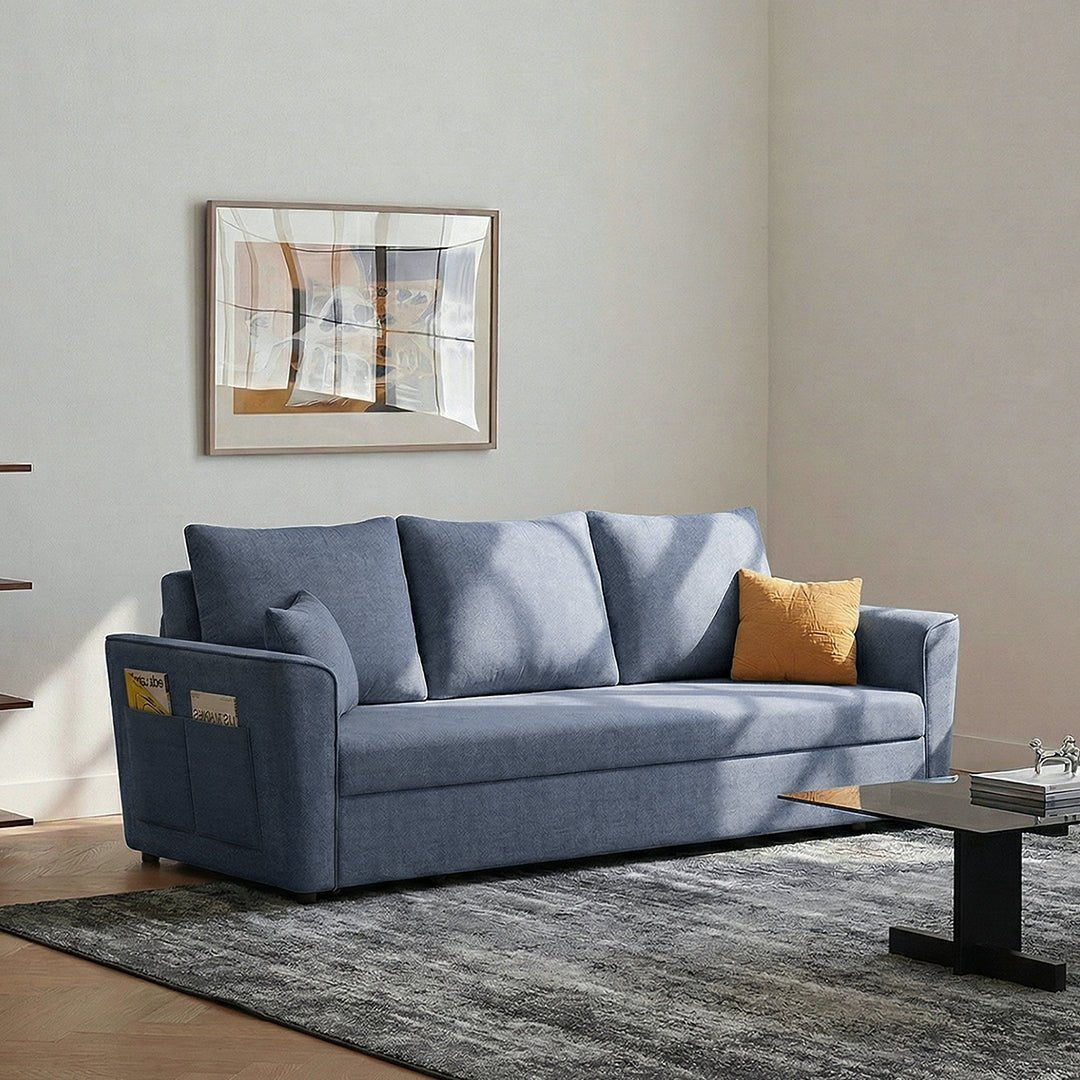 Gertrude Sofa Bed Single Seater, Two Seater, Linen - Miola