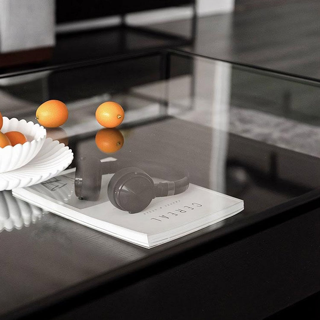 Sanderson Rectangle Coffee Table With Storage, Black - Miola