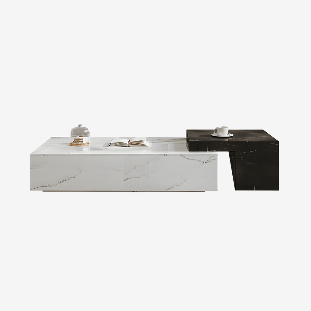 Erato Rectangle Nesting Coffee Table Set, Extendable - Miola