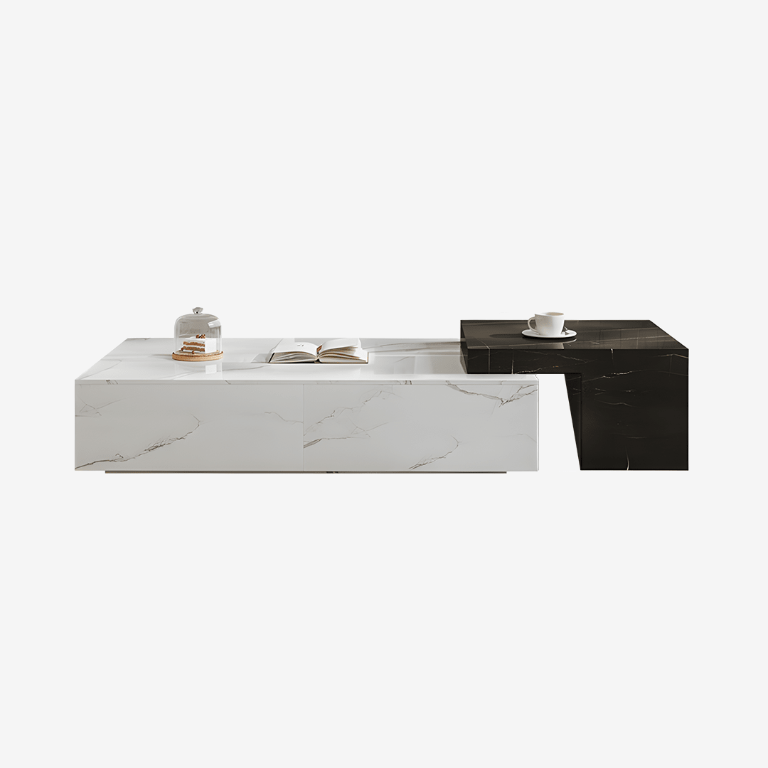 Erato Rectangle Nesting Coffee Table Set, Extendable - Miola