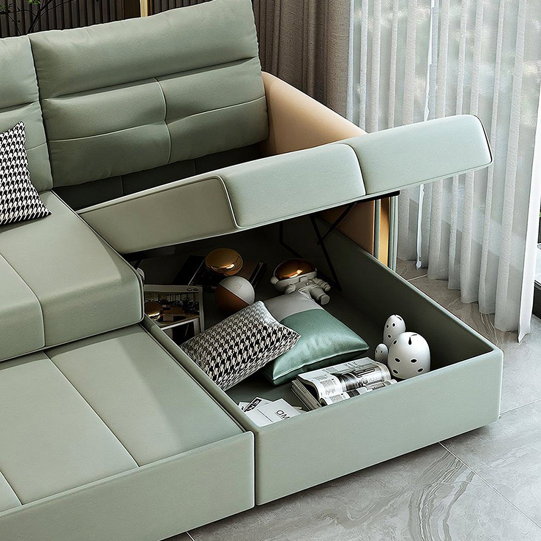 Malhotra L Shape Sofa Bed, Small Corner Sofa Bed - Miola