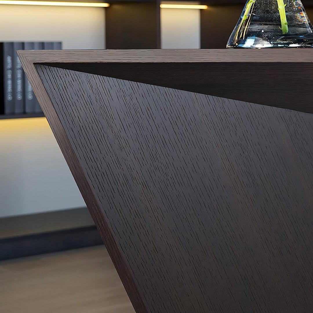 Kofi Modern Office Desk For Home, Black Wood - Miola