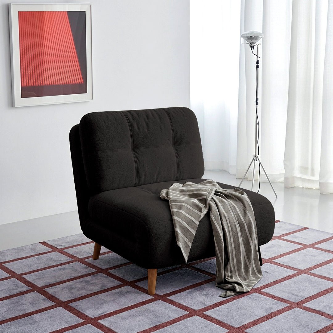 Evans Single Seater, Two Seater Sofa Bed, Velvet - Miola