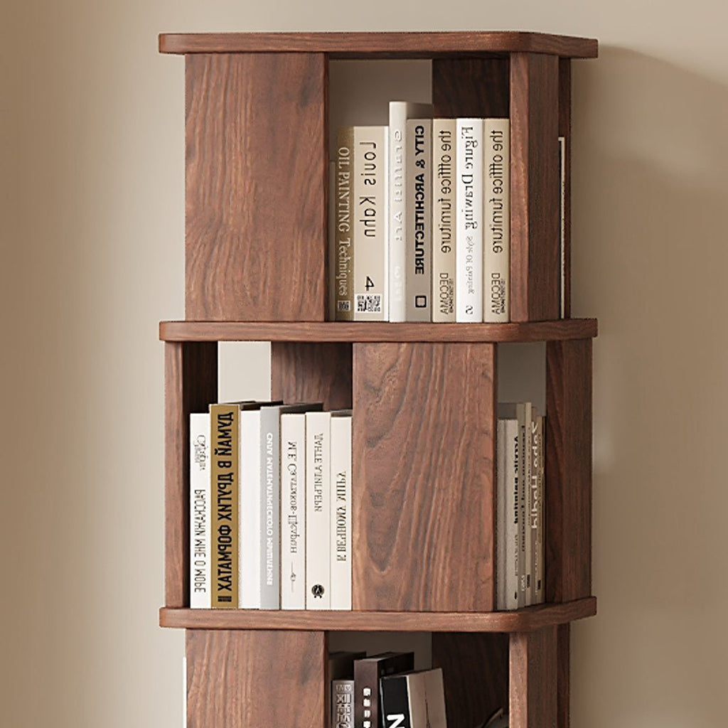 Vasiliev Rotating Bookshelf, Freestanding Shelving Unit, Solid Wood - Miola