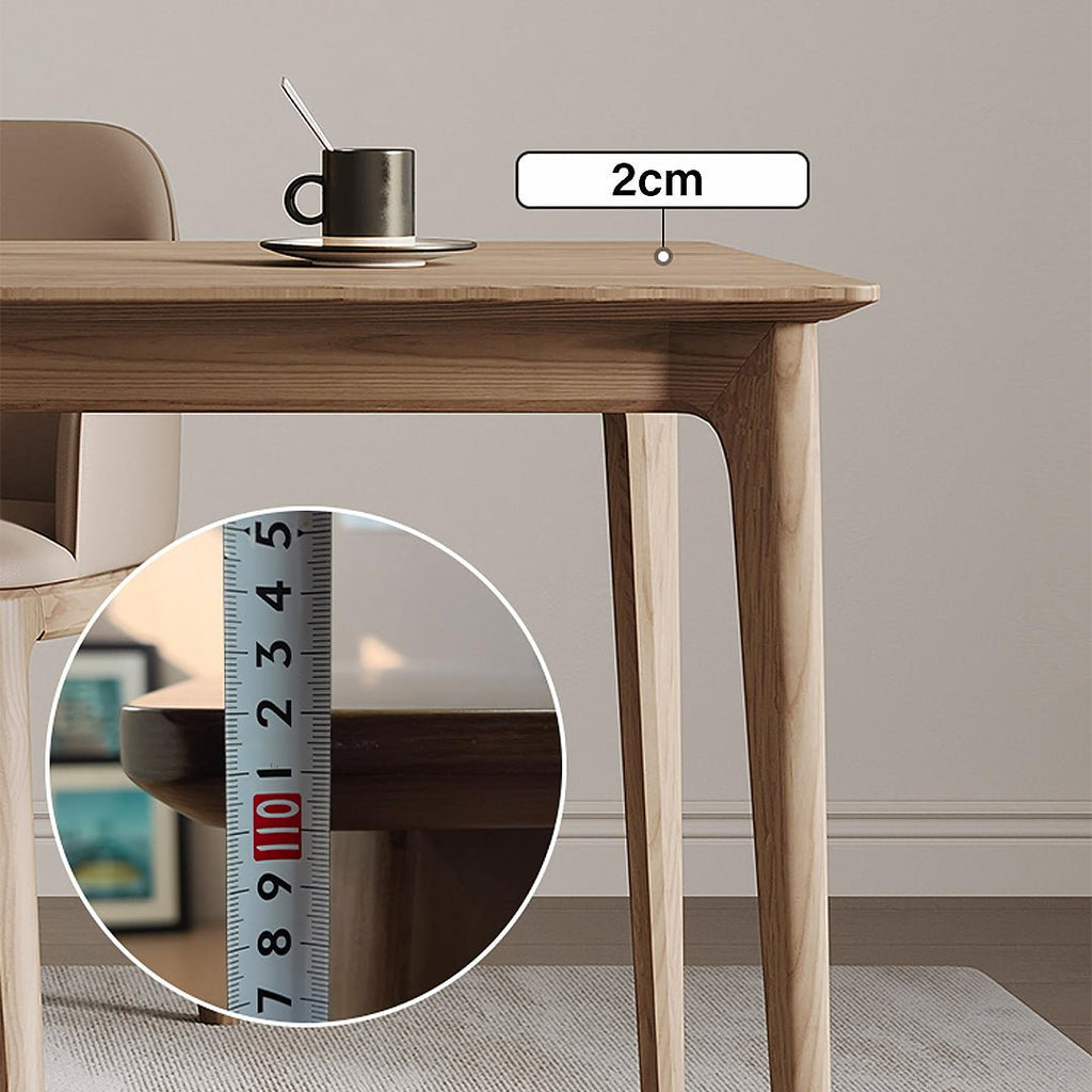 Mei Office Desk, Solid Wood, Ash Wood - Miola