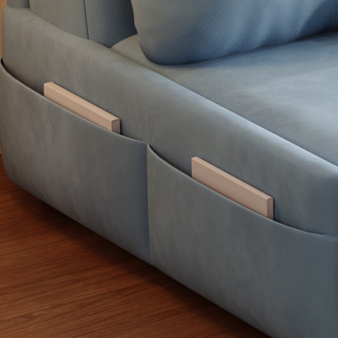 Mehta Single Seater Sofa Bed, Two Seater Sofa Bed, Blue - Miola