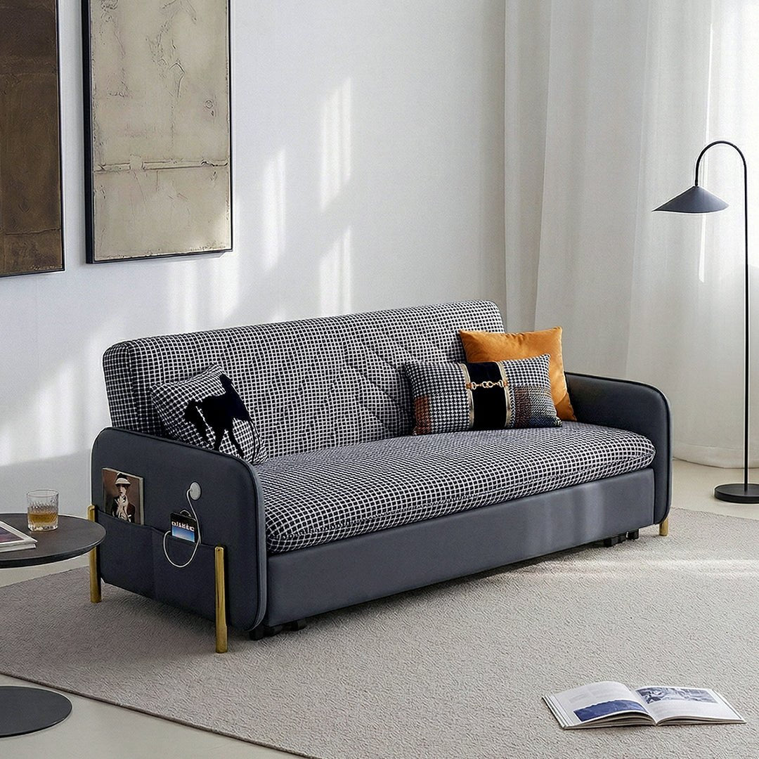 Aditi Two Seater Sofa Bed, Green - Miola