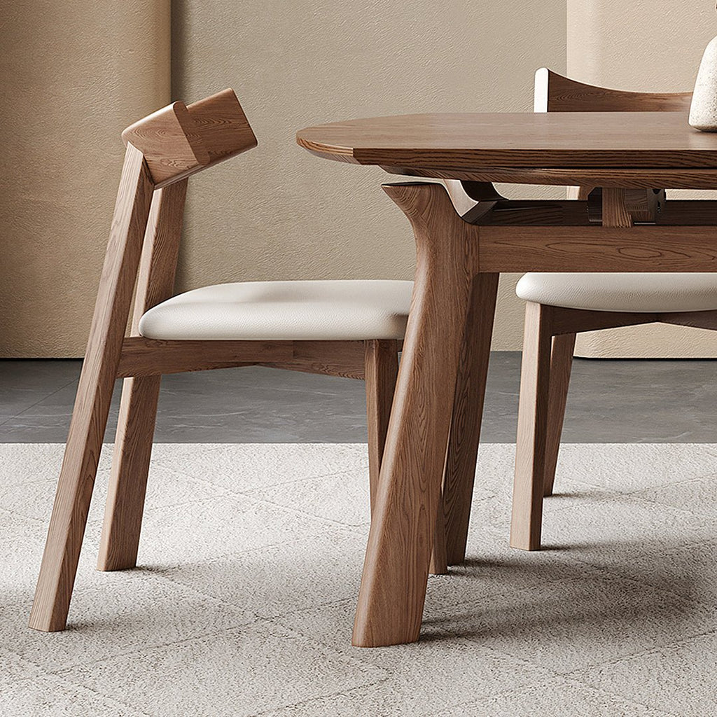 Aitken Round Folding Dining Table, Solid Wood - Miola