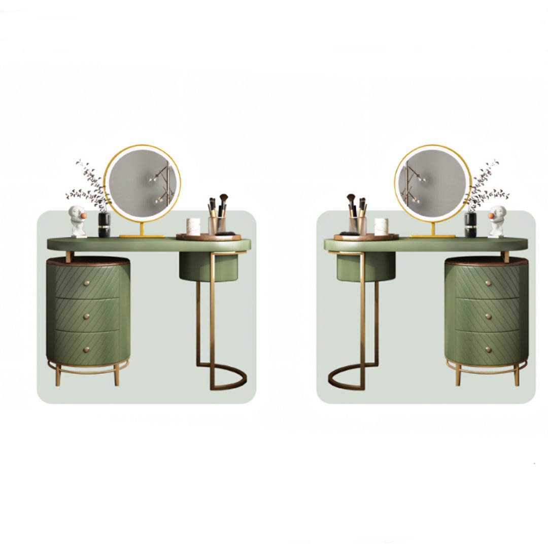 Tandy Dressing Table With LED Mirror, White, Makeup Vanity - Miola