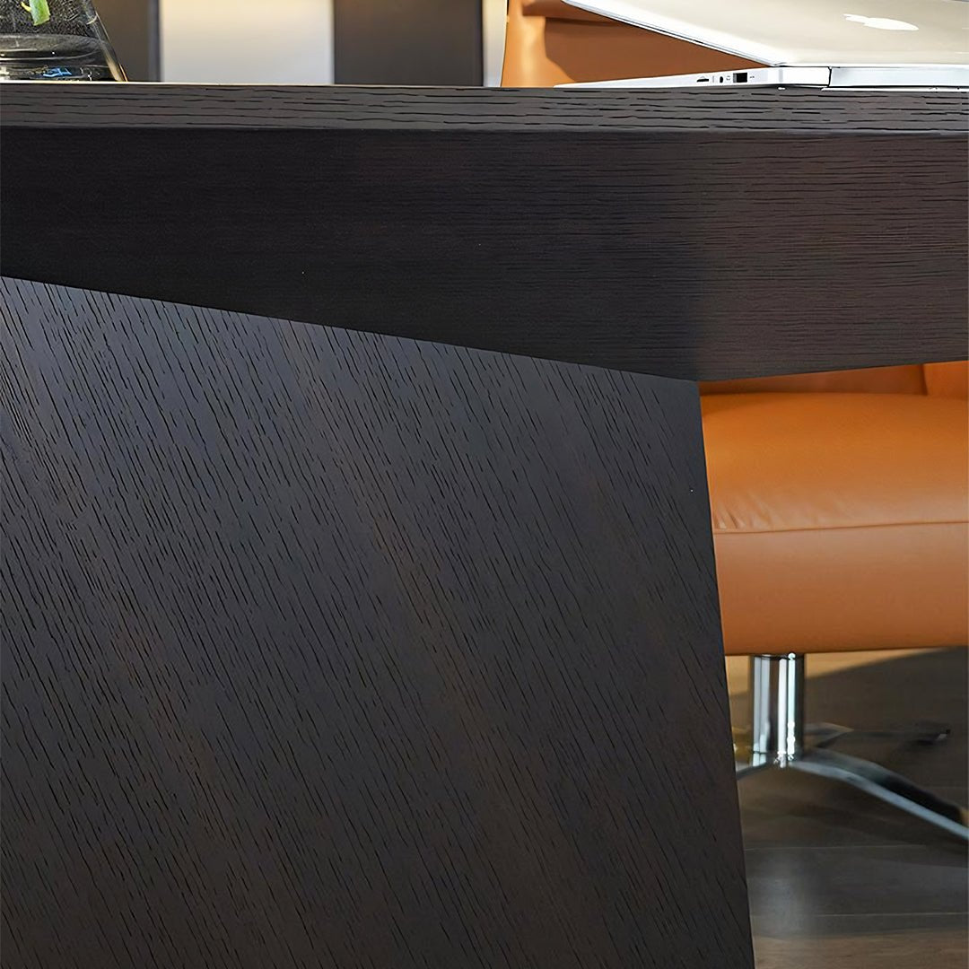 Kofi Modern Office Desk For Home, Black Wood - Miola