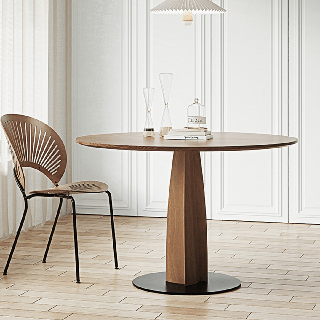 Seraphina Round Dining Table, Solid Wood - Miola