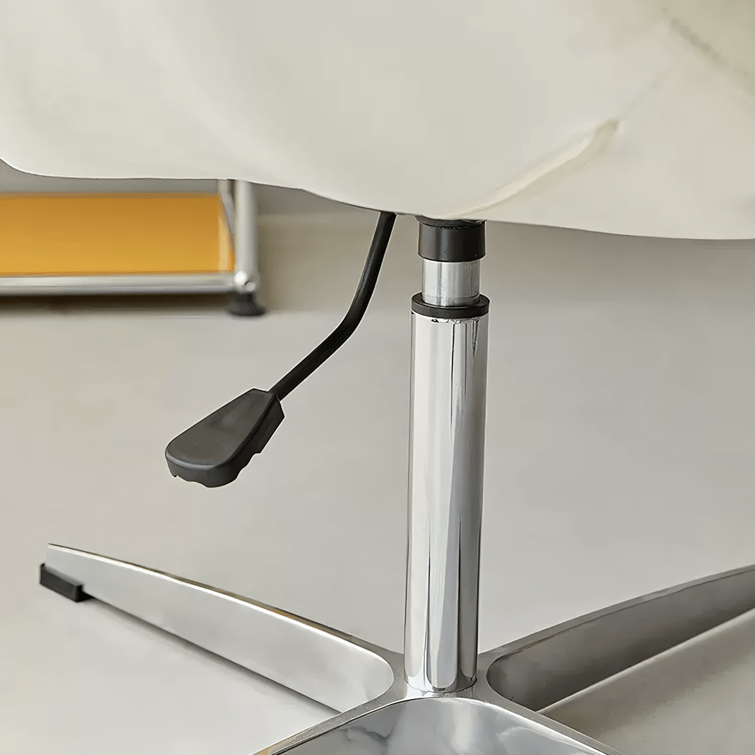 Tane Swivel Office Chair, Cream Flannelette - Miola