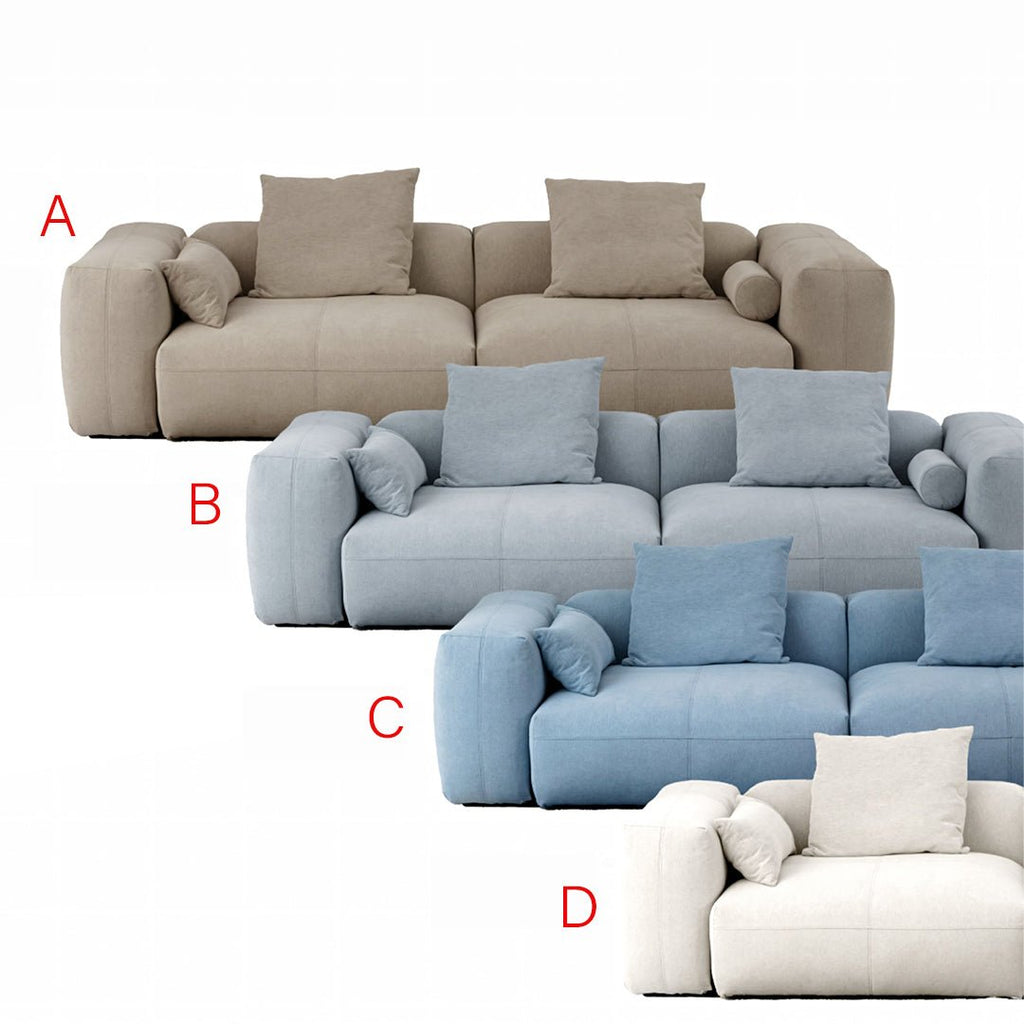Gagnon Modular Sofa, Two Seater Sofa, Blue - Miola