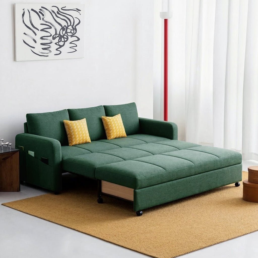 Gabriel Two Seater Sofa Bed, Linen - Miola