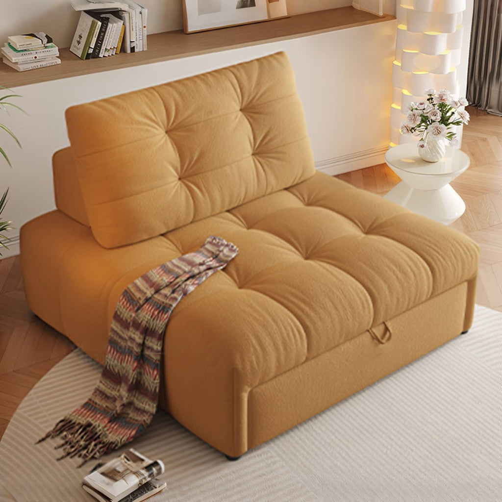 Alhassan Sleeper Armchair, Single Seater Bed, Leathaire - Miola