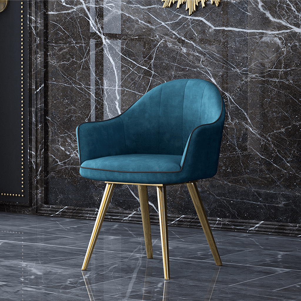 LUCI Dining Table, Marble And Gold Metal - Miola