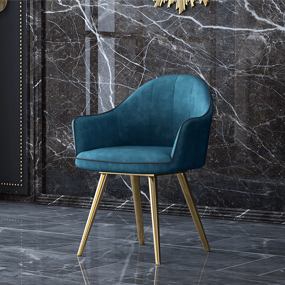 LUCI Dining Table, Marble And Gold Metal - Miola