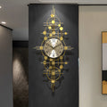 Cohen Art Deco Gold Wall Clock, Silent Clock, Horizontal Or Vertical - Miola