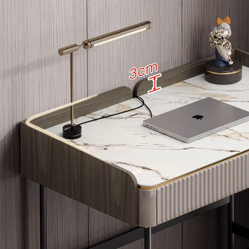 Mateo Office Desk With Drawers, With Shelves - Miola