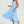Load image into Gallery viewer, Dot Print Button Down High Low Strappy Dress In Light Blue

