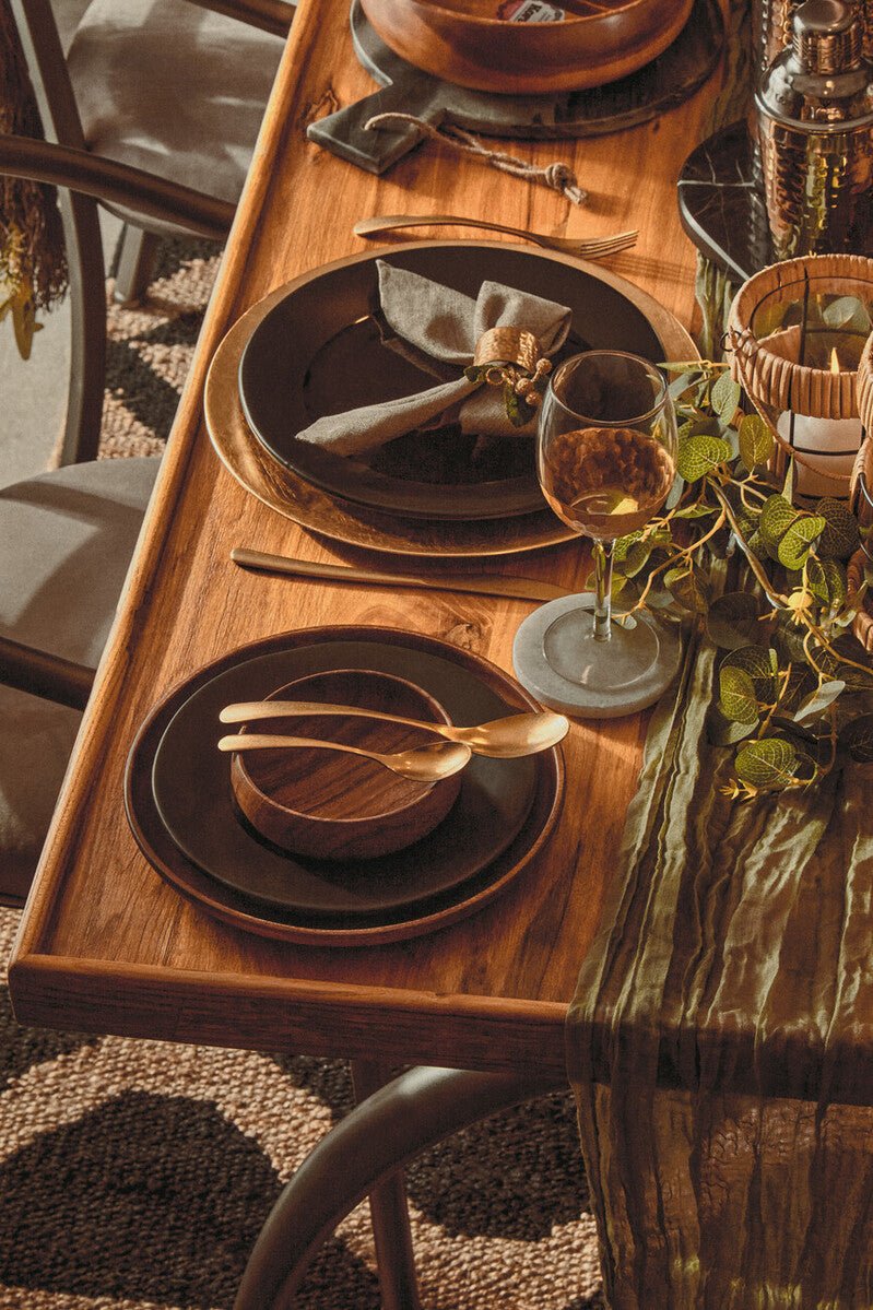 Kora Round Acacia Wood Plate - Miola