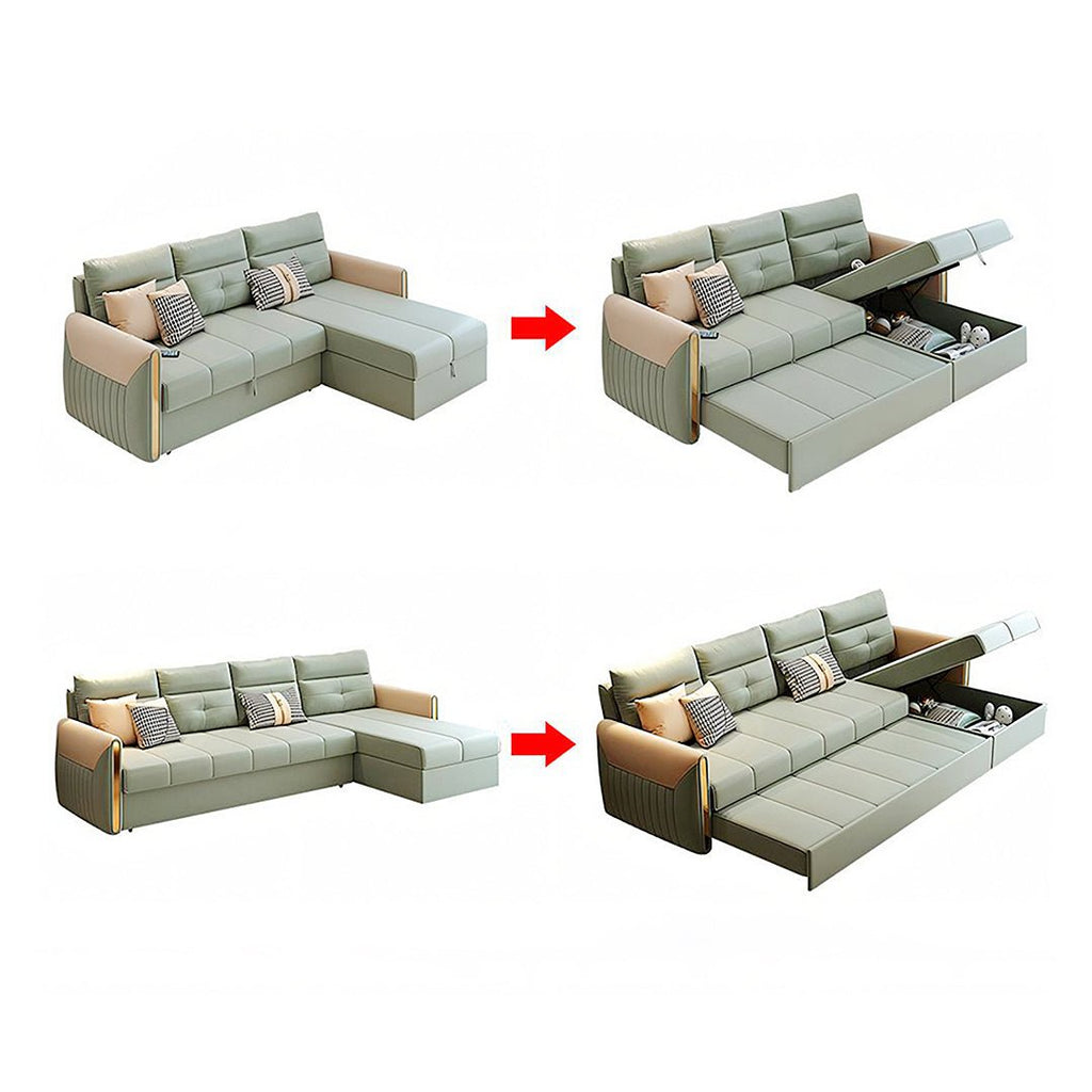 Malhotra L Shape Sofa Bed, Small Corner Sofa Bed - Miola