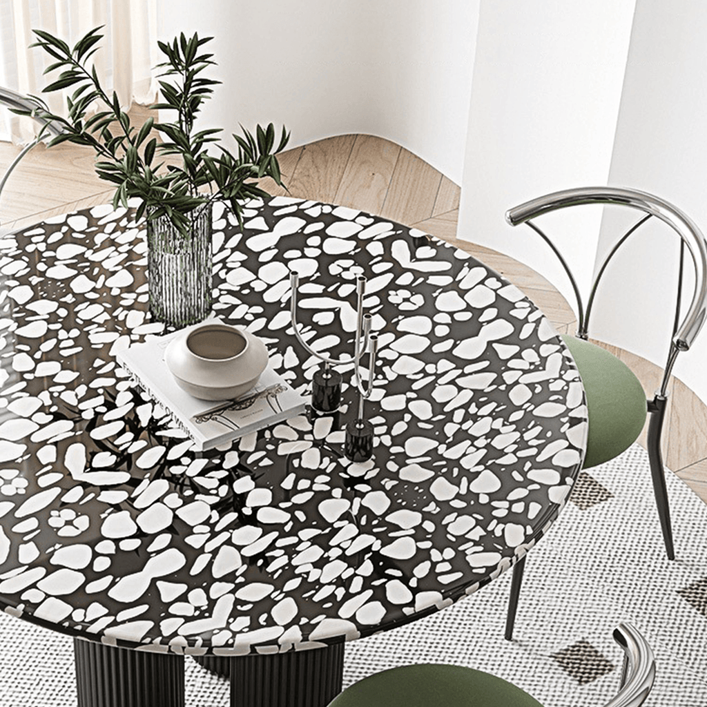 Martinez Small Round Dining Table, Marble - Miola