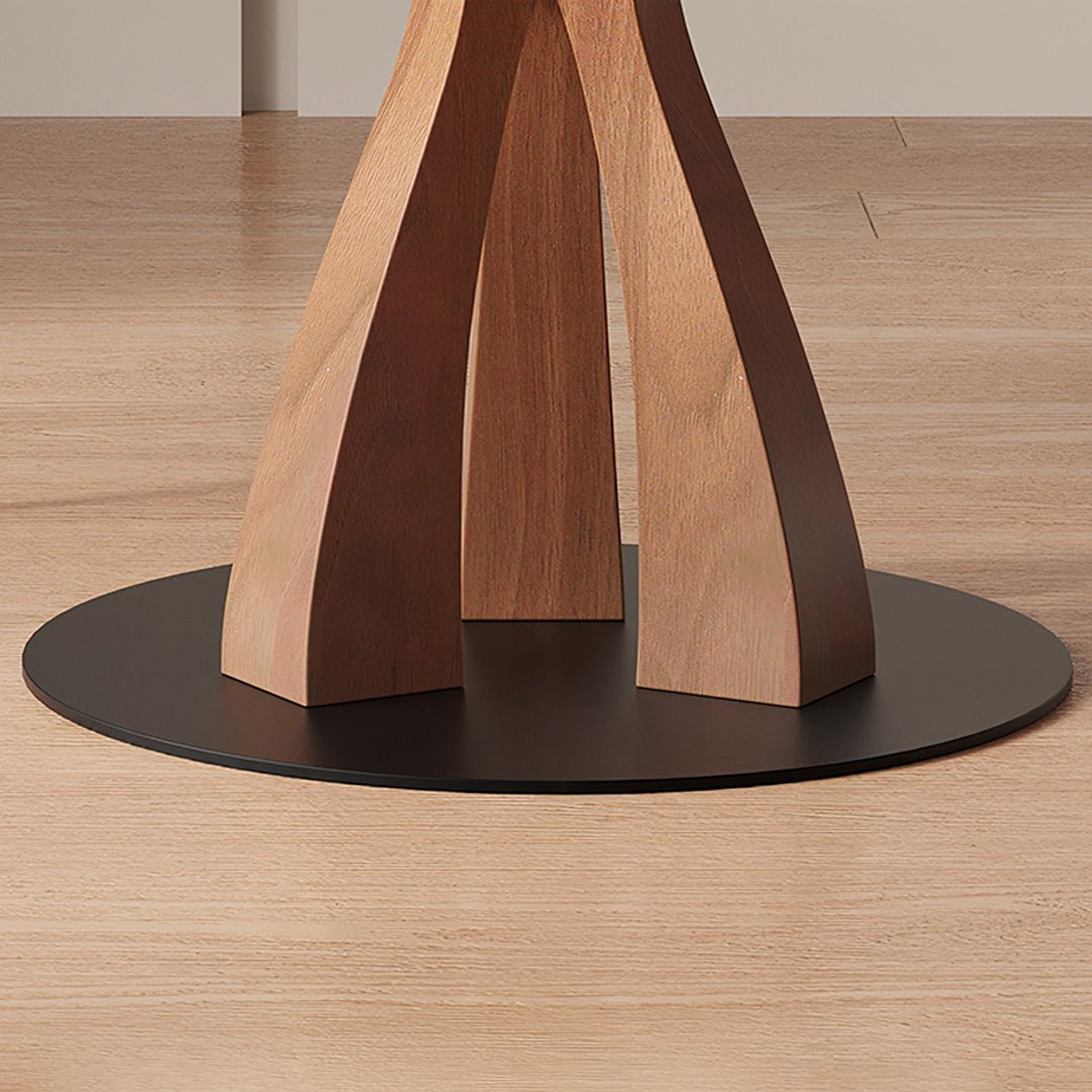 Caruso Round Extending Dining Table, Sintered Stone, White - Miola